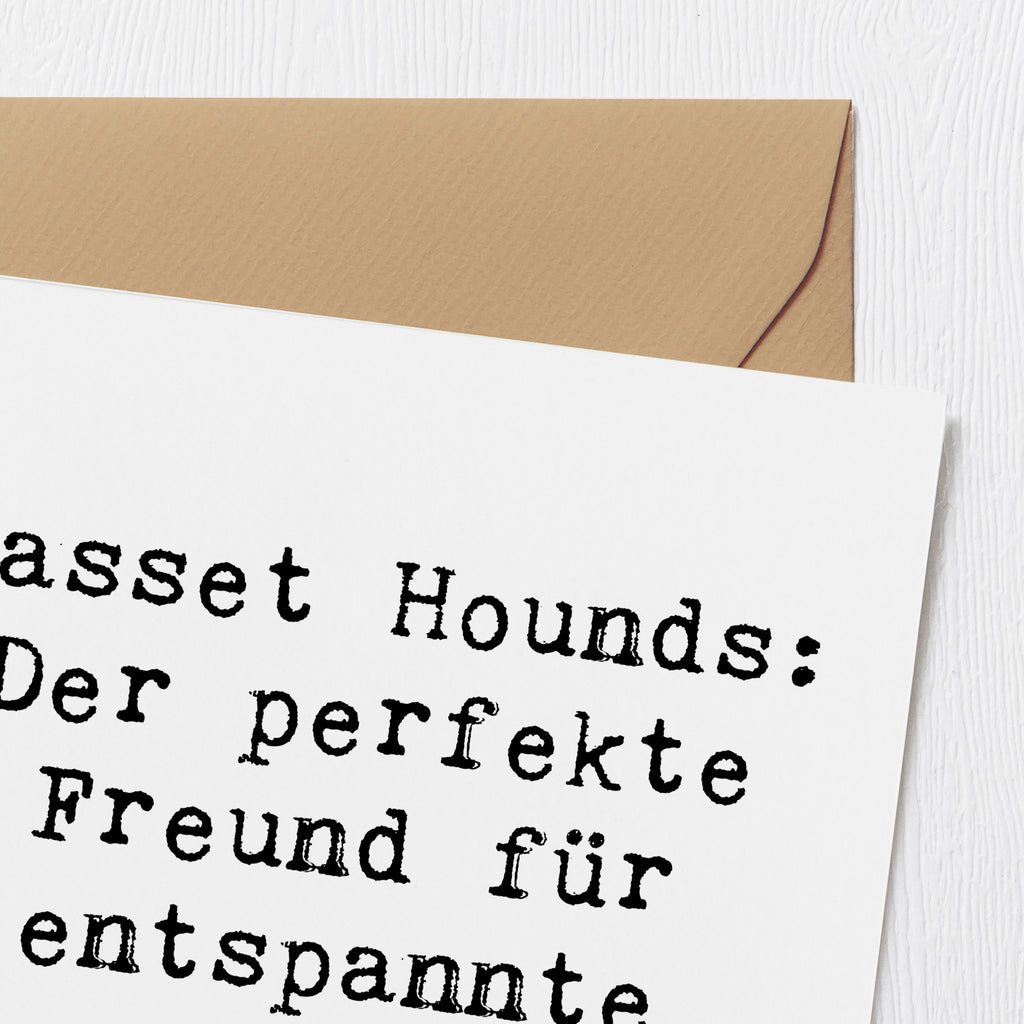 Deluxe Karte Spruch Basset Hound Freund Karte, Grußkarte, Klappkarte, Einladungskarte, Glückwunschkarte, Hochzeitskarte, Geburtstagskarte, Hochwertige Grußkarte, Hochwertige Klappkarte, Hund, Hunderasse, Rassehund, Hundebesitzer, Geschenk, Tierfreund, Schenken, Welpe