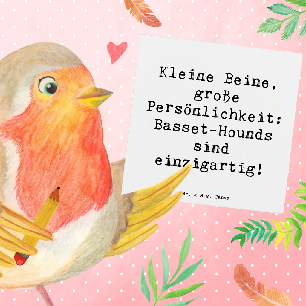 Deluxe Karte Spruch Basset Hound Persönlichkeit Karte, Grußkarte, Klappkarte, Einladungskarte, Glückwunschkarte, Hochzeitskarte, Geburtstagskarte, Hochwertige Grußkarte, Hochwertige Klappkarte, Hund, Hunderasse, Rassehund, Hundebesitzer, Geschenk, Tierfreund, Schenken, Welpe