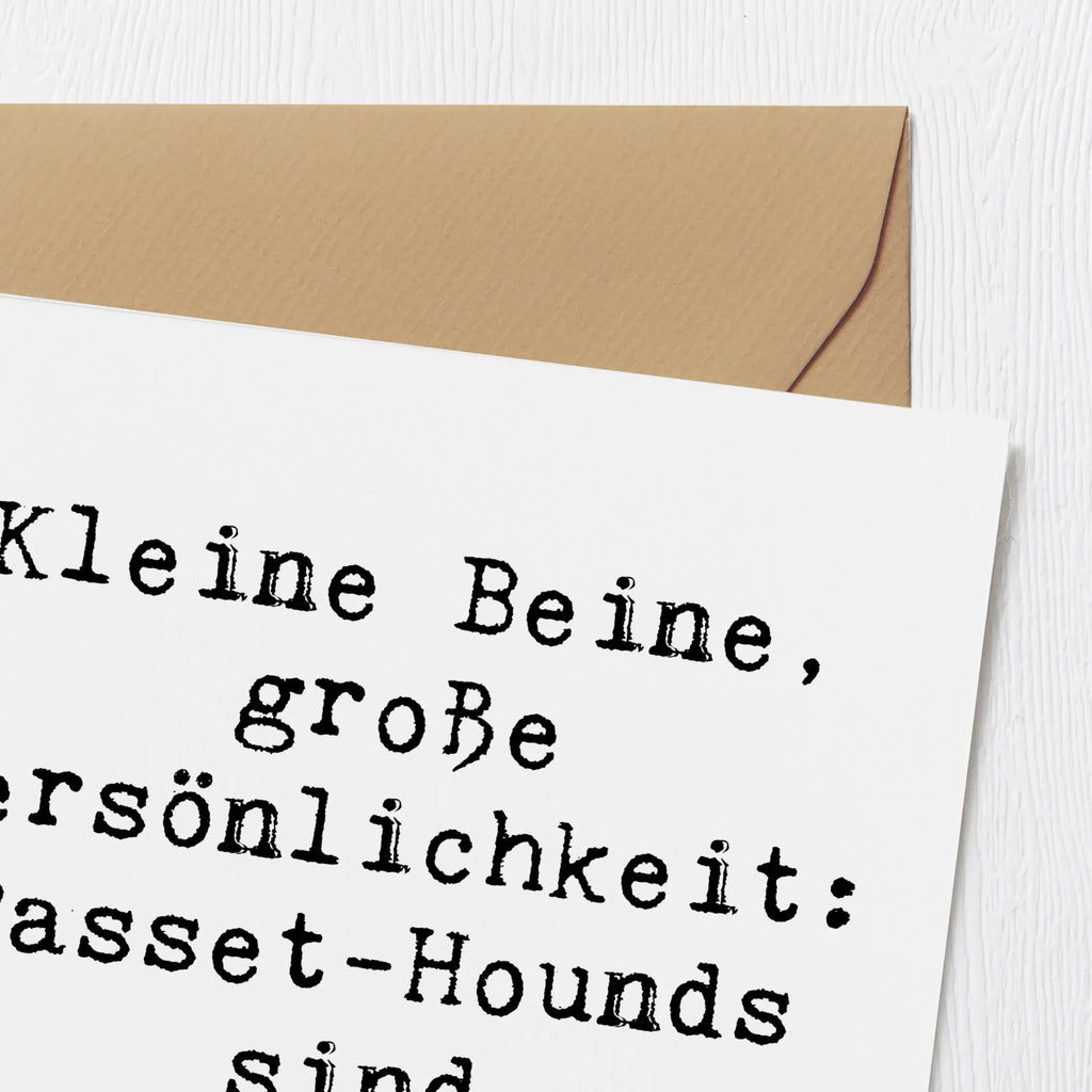 Deluxe Karte Spruch Basset Hound Persönlichkeit Karte, Grußkarte, Klappkarte, Einladungskarte, Glückwunschkarte, Hochzeitskarte, Geburtstagskarte, Hochwertige Grußkarte, Hochwertige Klappkarte, Hund, Hunderasse, Rassehund, Hundebesitzer, Geschenk, Tierfreund, Schenken, Welpe