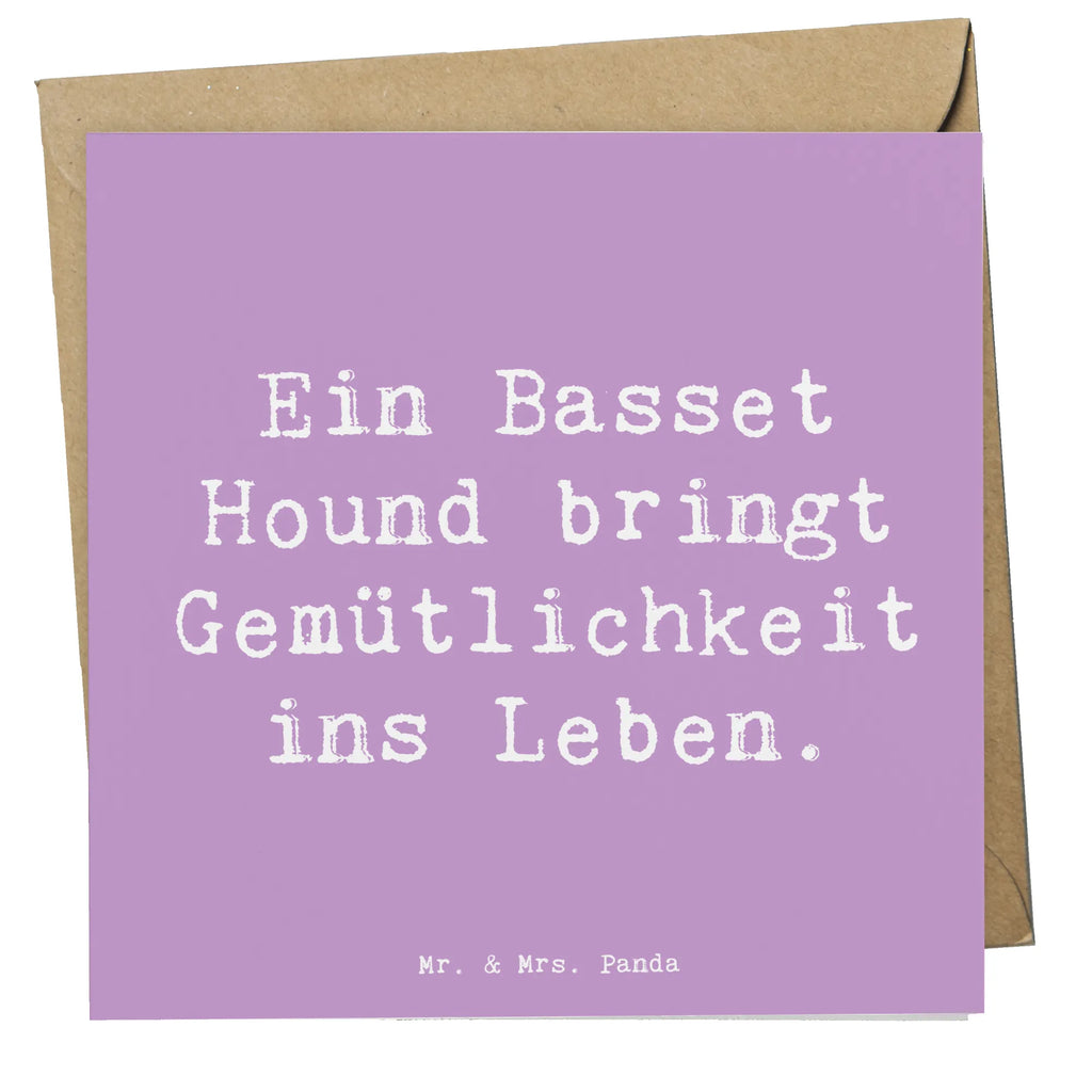 Deluxe Karte Spruch Basset Hound Gemütlichkeit Karte, Grußkarte, Klappkarte, Einladungskarte, Glückwunschkarte, Hochzeitskarte, Geburtstagskarte, Hochwertige Grußkarte, Hochwertige Klappkarte, Hund, Hunderasse, Rassehund, Hundebesitzer, Geschenk, Tierfreund, Schenken, Welpe