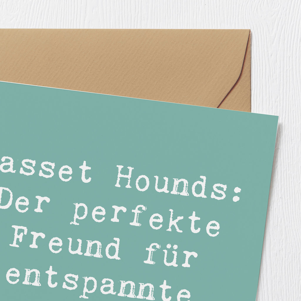 Deluxe Karte Spruch Basset Hound Freund Karte, Grußkarte, Klappkarte, Einladungskarte, Glückwunschkarte, Hochzeitskarte, Geburtstagskarte, Hochwertige Grußkarte, Hochwertige Klappkarte, Hund, Hunderasse, Rassehund, Hundebesitzer, Geschenk, Tierfreund, Schenken, Welpe