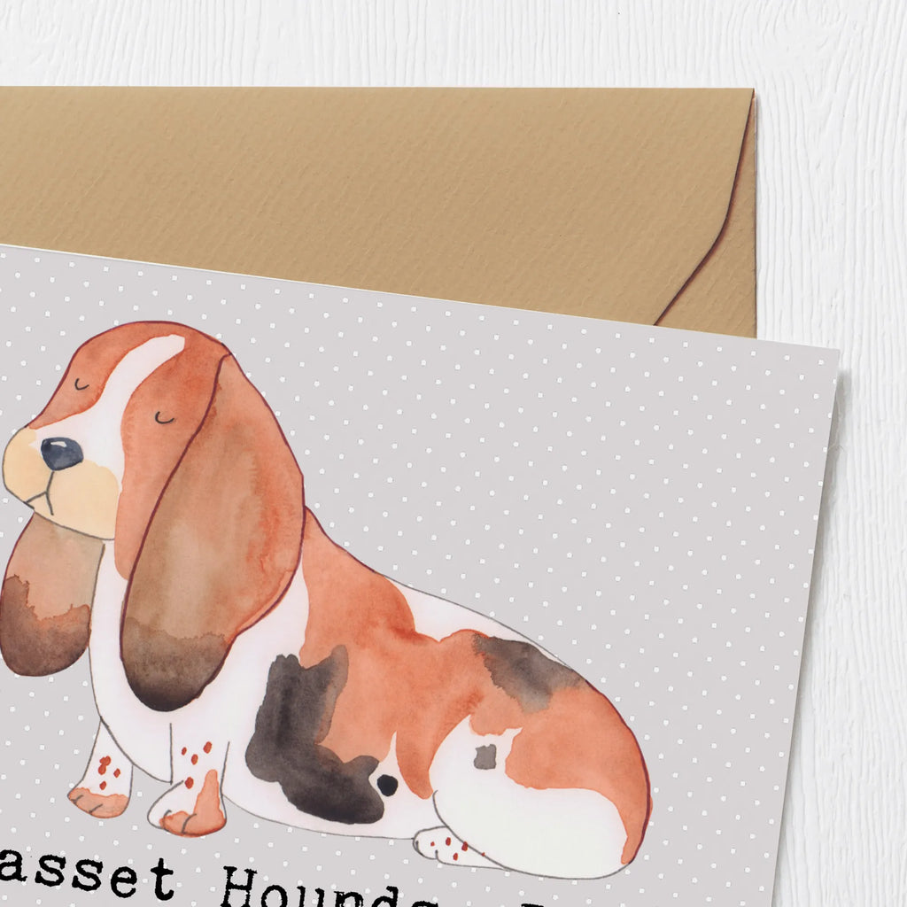 Deluxe Karte Basset Hound Freund Karte, Grußkarte, Klappkarte, Einladungskarte, Glückwunschkarte, Hochzeitskarte, Geburtstagskarte, Hochwertige Grußkarte, Hochwertige Klappkarte, Hund, Hunderasse, Rassehund, Hundebesitzer, Geschenk, Tierfreund, Schenken, Welpe