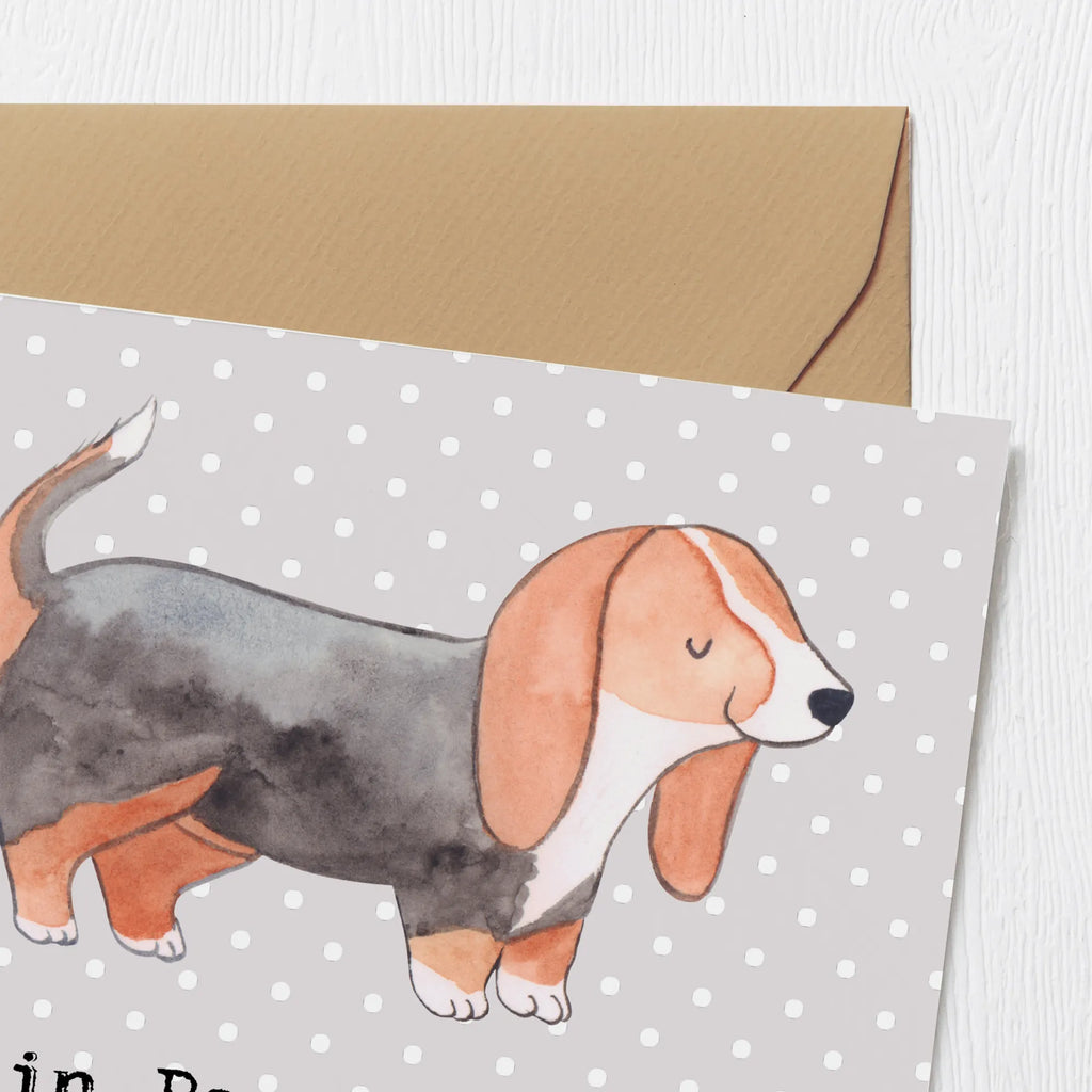 Deluxe Karte Basset Hound Gemütlichkeit Karte, Grußkarte, Klappkarte, Einladungskarte, Glückwunschkarte, Hochzeitskarte, Geburtstagskarte, Hochwertige Grußkarte, Hochwertige Klappkarte, Hund, Hunderasse, Rassehund, Hundebesitzer, Geschenk, Tierfreund, Schenken, Welpe