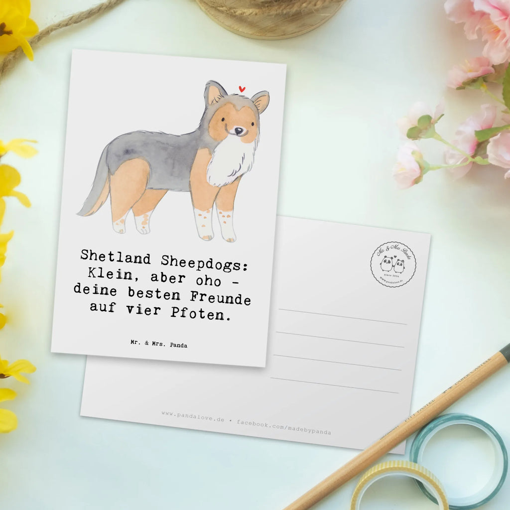 Postkarte Shetland Sheepdog Freunde Postkarte, Karte, Geschenkkarte, Grußkarte, Einladung, Ansichtskarte, Geburtstagskarte, Einladungskarte, Dankeskarte, Ansichtskarten, Einladung Geburtstag, Einladungskarten Geburtstag, Hund, Hunderasse, Rassehund, Hundebesitzer, Geschenk, Tierfreund, Schenken, Welpe