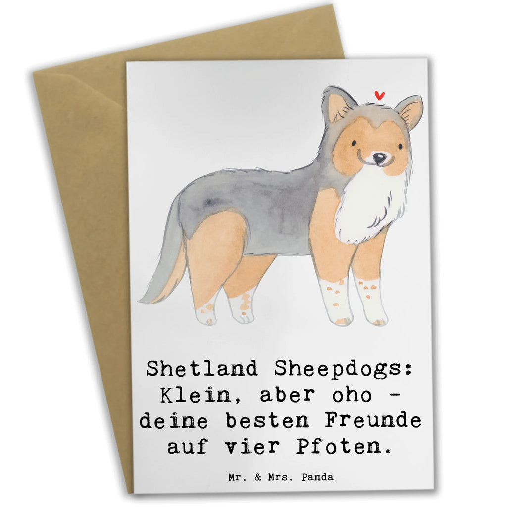 Grußkarte Shetland Sheepdog Freunde Grußkarte, Klappkarte, Einladungskarte, Glückwunschkarte, Hochzeitskarte, Geburtstagskarte, Karte, Ansichtskarten, Hund, Hunderasse, Rassehund, Hundebesitzer, Geschenk, Tierfreund, Schenken, Welpe