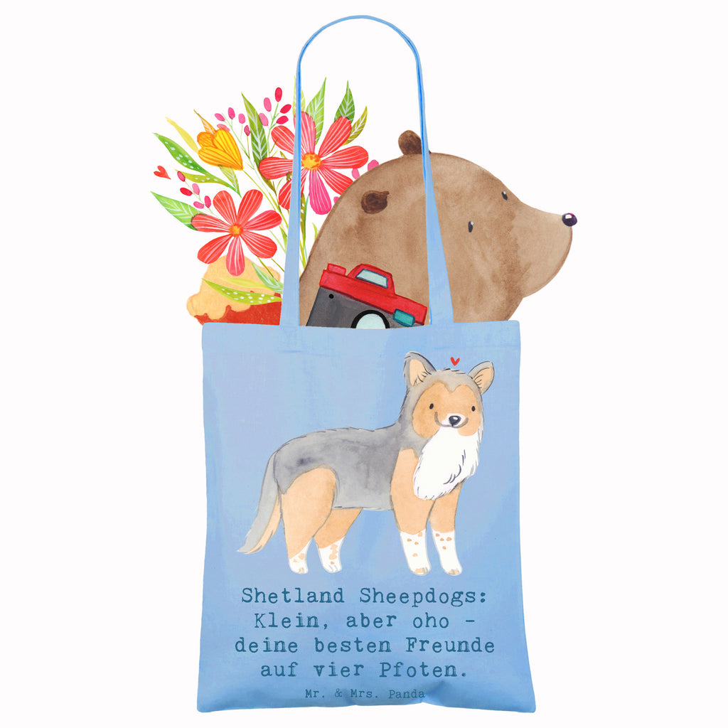 Tragetasche Shetland Sheepdog Freunde Beuteltasche, Beutel, Einkaufstasche, Jutebeutel, Stoffbeutel, Tasche, Shopper, Umhängetasche, Strandtasche, Schultertasche, Stofftasche, Tragetasche, Badetasche, Jutetasche, Einkaufstüte, Laptoptasche, Hund, Hunderasse, Rassehund, Hundebesitzer, Geschenk, Tierfreund, Schenken, Welpe