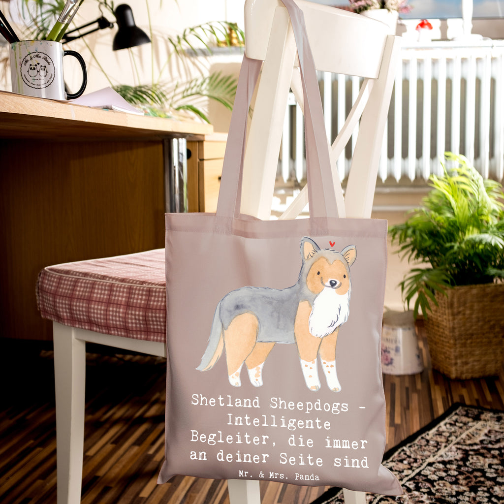 Tragetasche Shetland Sheepdog Freund Beuteltasche, Beutel, Einkaufstasche, Jutebeutel, Stoffbeutel, Tasche, Shopper, Umhängetasche, Strandtasche, Schultertasche, Stofftasche, Tragetasche, Badetasche, Jutetasche, Einkaufstüte, Laptoptasche, Hund, Hunderasse, Rassehund, Hundebesitzer, Geschenk, Tierfreund, Schenken, Welpe