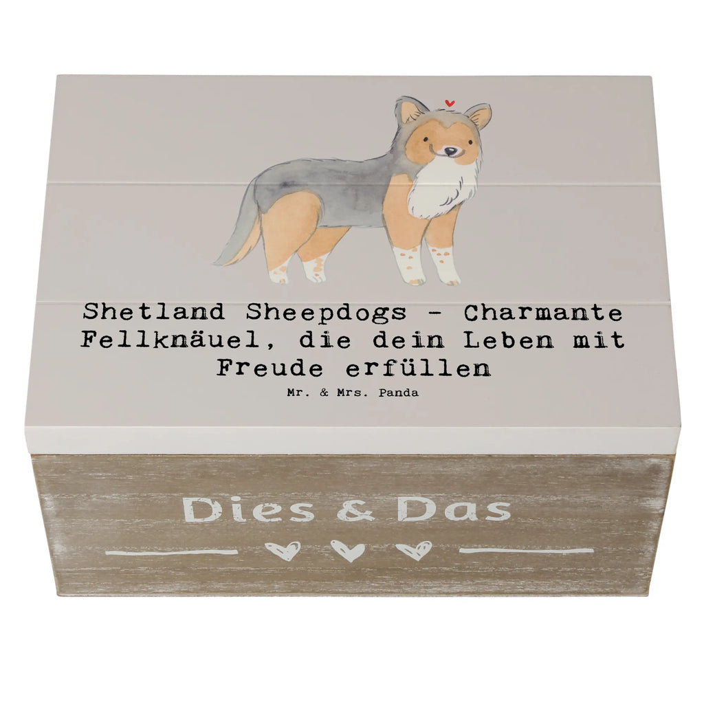 Holzkiste Shetland Sheepdog Glücksbringer Holzkiste, Kiste, Schatzkiste, Truhe, Schatulle, XXL, Erinnerungsbox, Erinnerungskiste, Dekokiste, Aufbewahrungsbox, Geschenkbox, Geschenkdose, Hund, Hunderasse, Rassehund, Hundebesitzer, Geschenk, Tierfreund, Schenken, Welpe