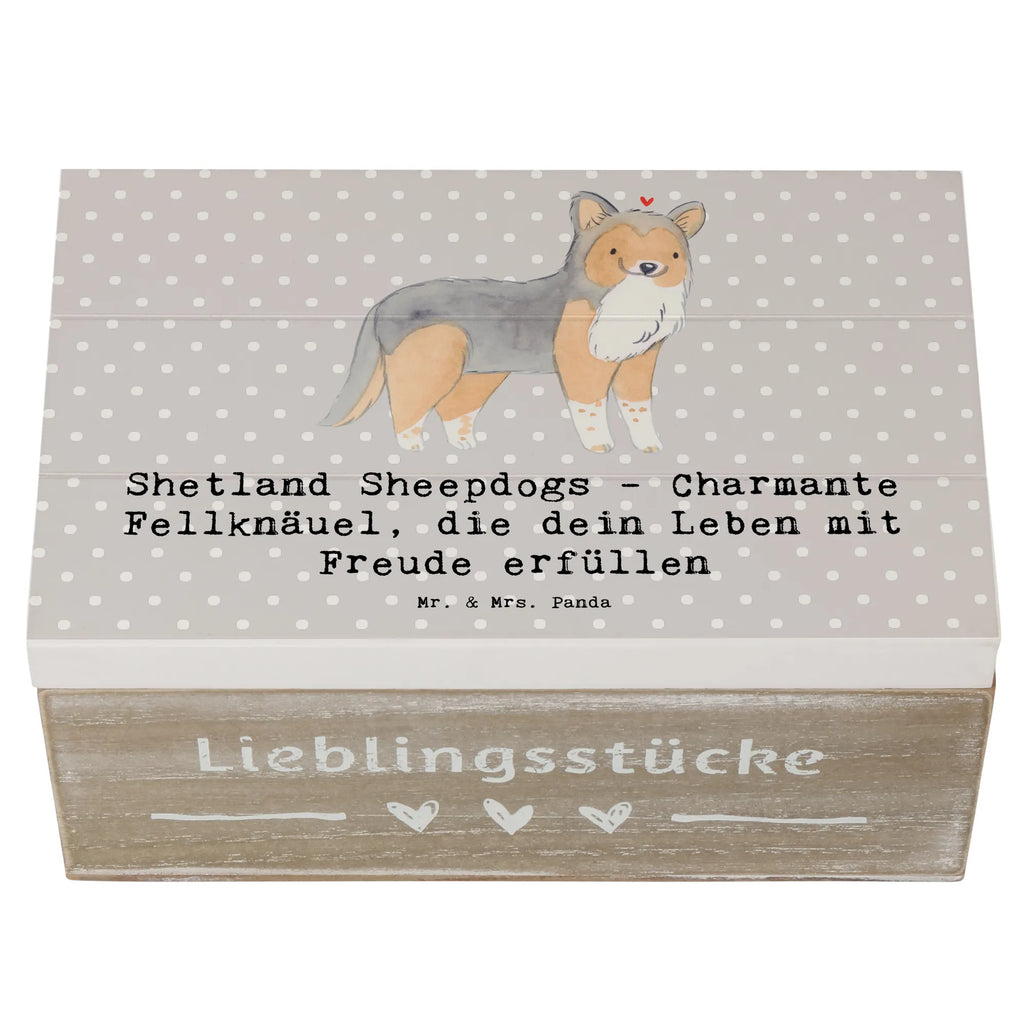 Holzkiste Shetland Sheepdog Glücksbringer Holzkiste, Kiste, Schatzkiste, Truhe, Schatulle, XXL, Erinnerungsbox, Erinnerungskiste, Dekokiste, Aufbewahrungsbox, Geschenkbox, Geschenkdose, Hund, Hunderasse, Rassehund, Hundebesitzer, Geschenk, Tierfreund, Schenken, Welpe