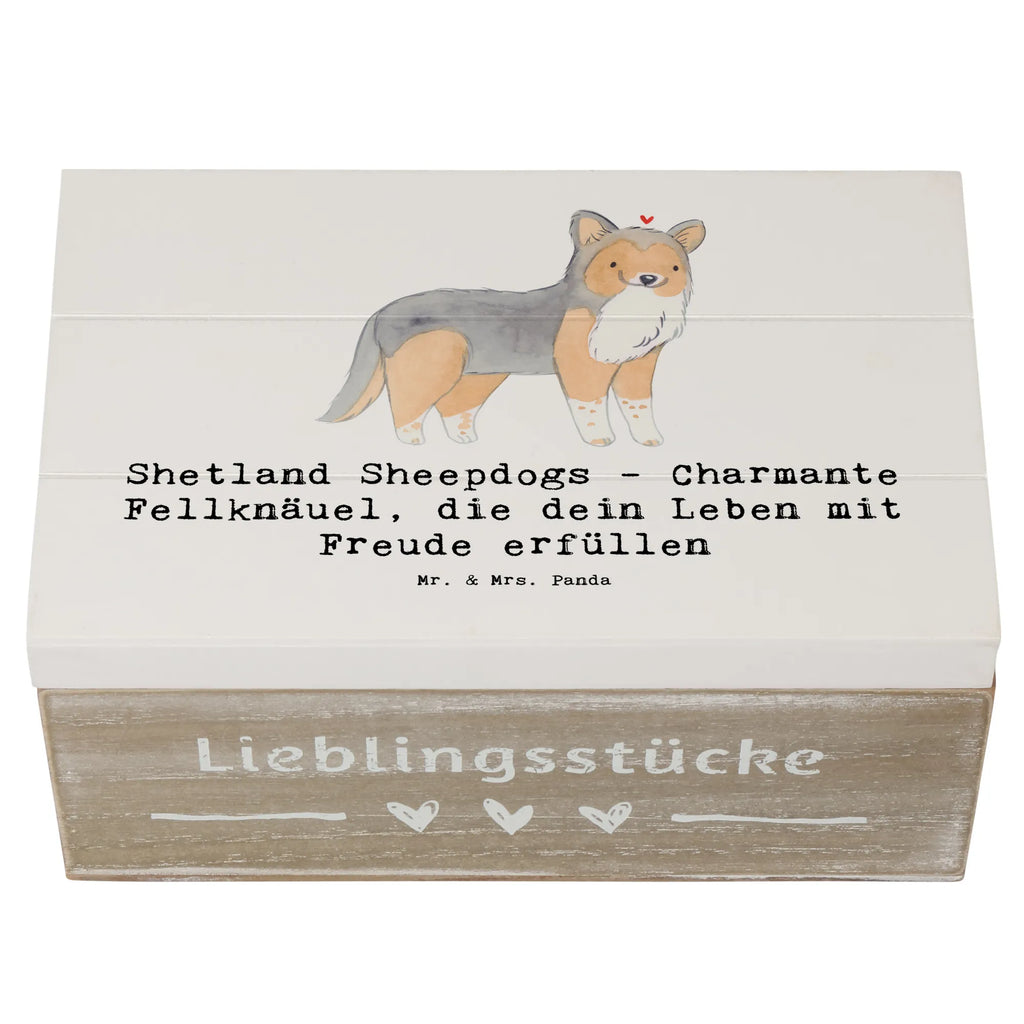 Holzkiste Shetland Sheepdog Glücksbringer Holzkiste, Kiste, Schatzkiste, Truhe, Schatulle, XXL, Erinnerungsbox, Erinnerungskiste, Dekokiste, Aufbewahrungsbox, Geschenkbox, Geschenkdose, Hund, Hunderasse, Rassehund, Hundebesitzer, Geschenk, Tierfreund, Schenken, Welpe