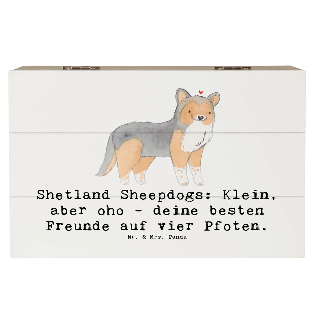 Holzkiste Shetland Sheepdog Freunde Holzkiste, Kiste, Schatzkiste, Truhe, Schatulle, XXL, Erinnerungsbox, Erinnerungskiste, Dekokiste, Aufbewahrungsbox, Geschenkbox, Geschenkdose, Hund, Hunderasse, Rassehund, Hundebesitzer, Geschenk, Tierfreund, Schenken, Welpe