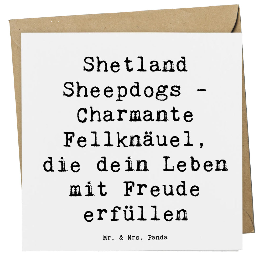 Deluxe Karte Spruch Shetland Sheepdog Glücksbringer Karte, Grußkarte, Klappkarte, Einladungskarte, Glückwunschkarte, Hochzeitskarte, Geburtstagskarte, Hochwertige Grußkarte, Hochwertige Klappkarte, Hund, Hunderasse, Rassehund, Hundebesitzer, Geschenk, Tierfreund, Schenken, Welpe