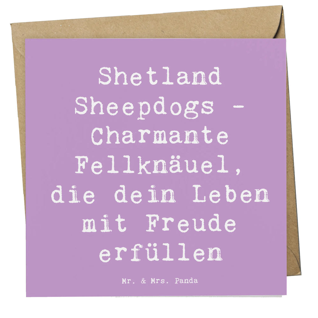 Deluxe Karte Spruch Shetland Sheepdog Glücksbringer Karte, Grußkarte, Klappkarte, Einladungskarte, Glückwunschkarte, Hochzeitskarte, Geburtstagskarte, Hochwertige Grußkarte, Hochwertige Klappkarte, Hund, Hunderasse, Rassehund, Hundebesitzer, Geschenk, Tierfreund, Schenken, Welpe