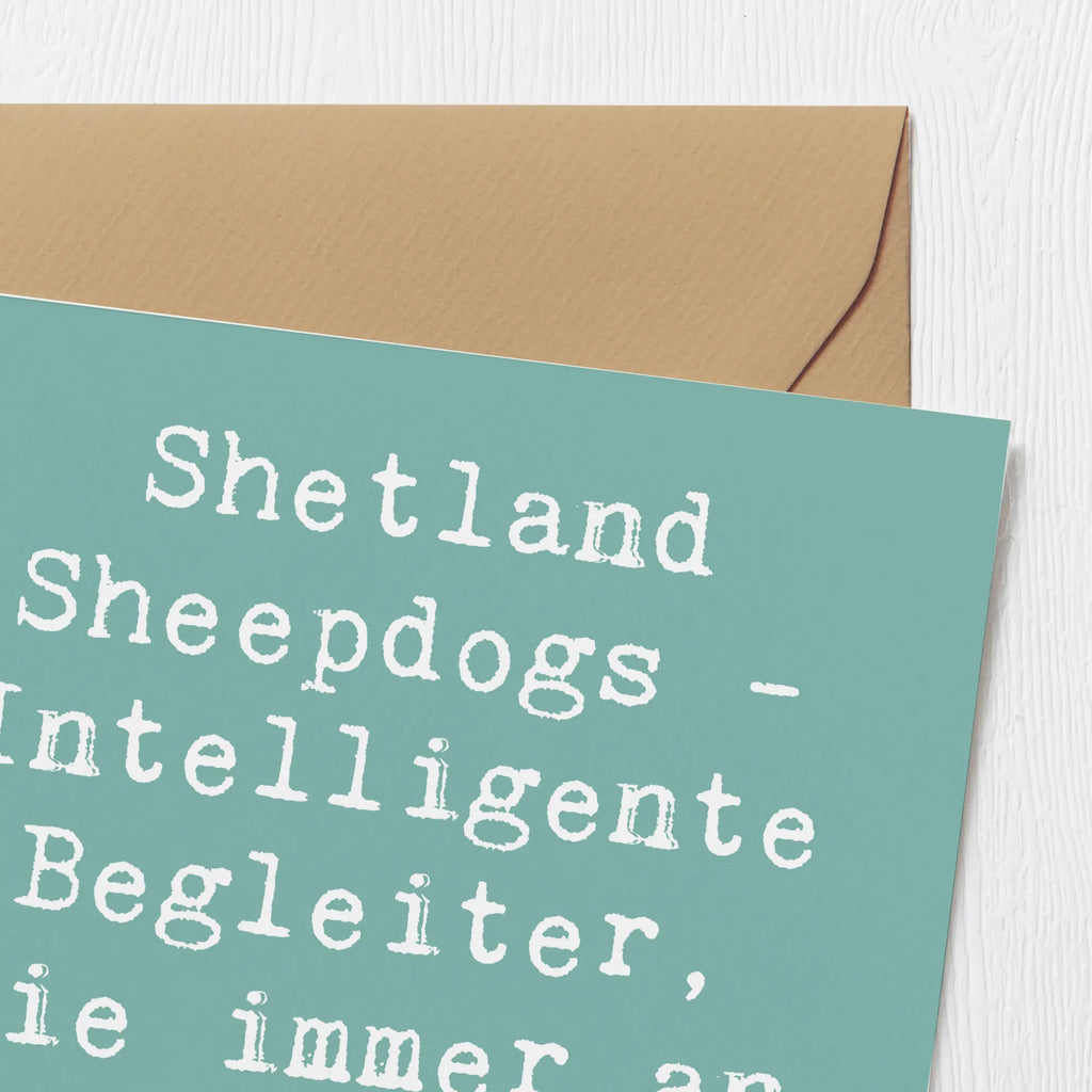 Deluxe Karte Spruch Shetland Sheepdog Freund Karte, Grußkarte, Klappkarte, Einladungskarte, Glückwunschkarte, Hochzeitskarte, Geburtstagskarte, Hochwertige Grußkarte, Hochwertige Klappkarte, Hund, Hunderasse, Rassehund, Hundebesitzer, Geschenk, Tierfreund, Schenken, Welpe