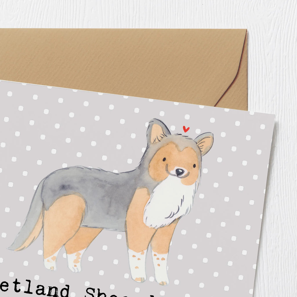 Deluxe Karte Shetland Sheepdog Freund Karte, Grußkarte, Klappkarte, Einladungskarte, Glückwunschkarte, Hochzeitskarte, Geburtstagskarte, Hochwertige Grußkarte, Hochwertige Klappkarte, Hund, Hunderasse, Rassehund, Hundebesitzer, Geschenk, Tierfreund, Schenken, Welpe