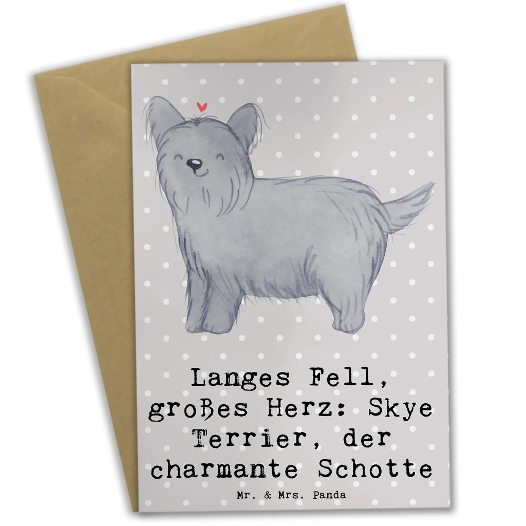 Grußkarte Skye Terrier Grußkarte, Klappkarte, Einladungskarte, Glückwunschkarte, Hochzeitskarte, Geburtstagskarte, Karte, Ansichtskarten, Hund, Hunderasse, Rassehund, Hundebesitzer, Geschenk, Tierfreund, Schenken, Welpe