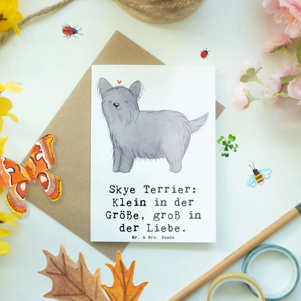 Grußkarte Skye Terrier Liebe Grußkarte, Klappkarte, Einladungskarte, Glückwunschkarte, Hochzeitskarte, Geburtstagskarte, Karte, Ansichtskarten, Hund, Hunderasse, Rassehund, Hundebesitzer, Geschenk, Tierfreund, Schenken, Welpe