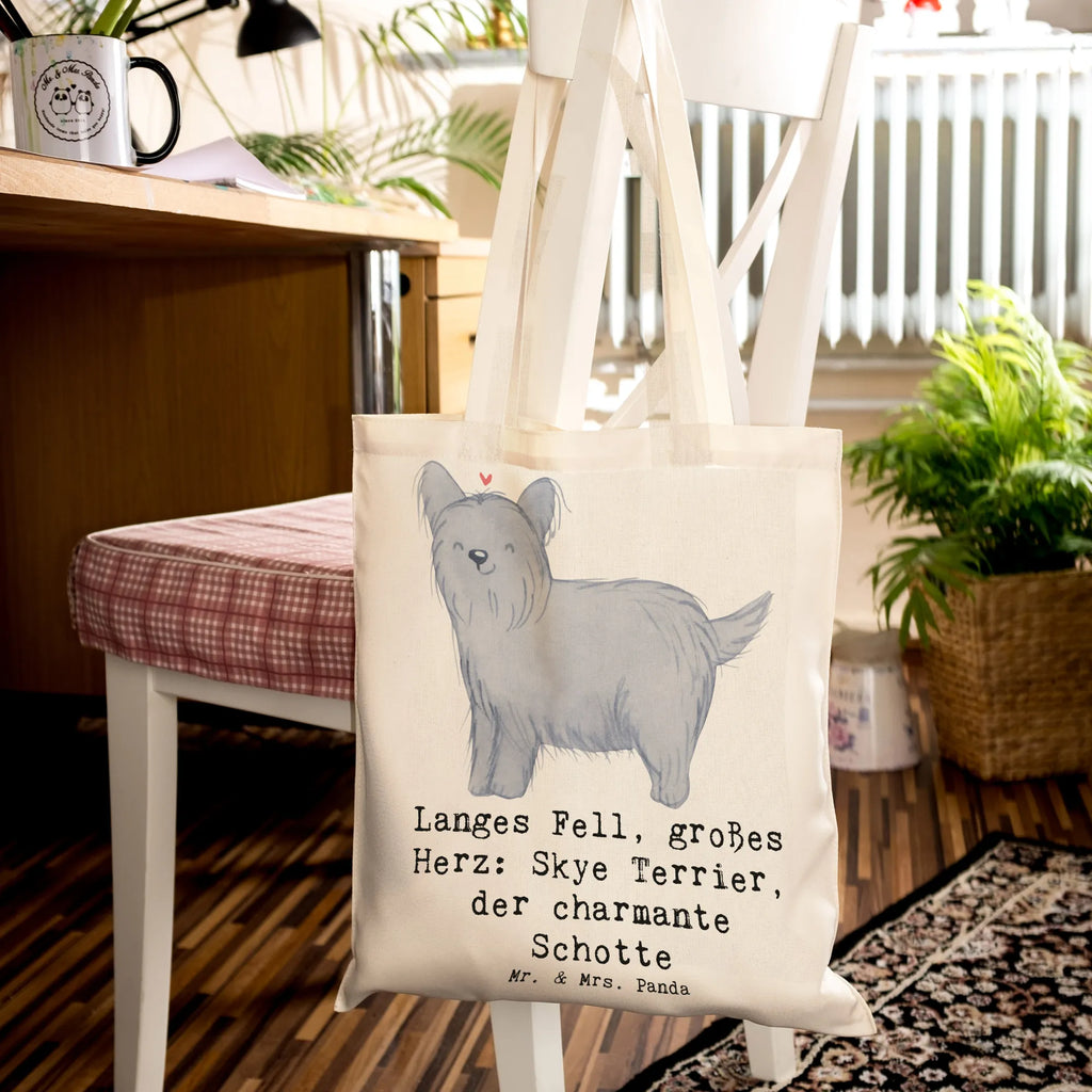 Tragetasche Skye Terrier Beuteltasche, Beutel, Einkaufstasche, Jutebeutel, Stoffbeutel, Tasche, Shopper, Umhängetasche, Strandtasche, Schultertasche, Stofftasche, Tragetasche, Badetasche, Jutetasche, Einkaufstüte, Laptoptasche, Hund, Hunderasse, Rassehund, Hundebesitzer, Geschenk, Tierfreund, Schenken, Welpe