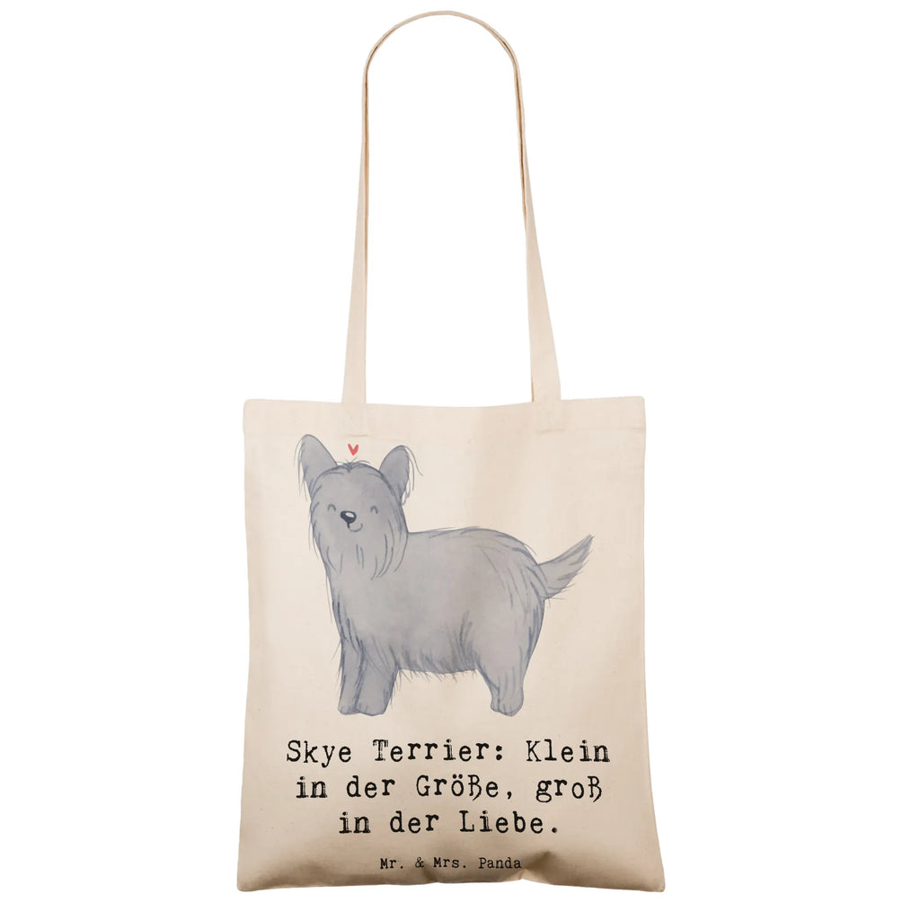 Tragetasche Skye Terrier Liebe Beuteltasche, Beutel, Einkaufstasche, Jutebeutel, Stoffbeutel, Tasche, Shopper, Umhängetasche, Strandtasche, Schultertasche, Stofftasche, Tragetasche, Badetasche, Jutetasche, Einkaufstüte, Laptoptasche, Hund, Hunderasse, Rassehund, Hundebesitzer, Geschenk, Tierfreund, Schenken, Welpe