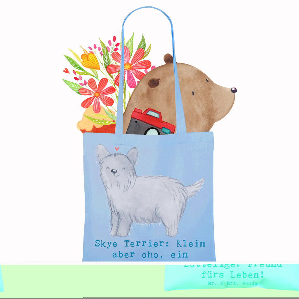 Tragetasche Skye Terrier Freund Beuteltasche, Beutel, Einkaufstasche, Jutebeutel, Stoffbeutel, Tasche, Shopper, Umhängetasche, Strandtasche, Schultertasche, Stofftasche, Tragetasche, Badetasche, Jutetasche, Einkaufstüte, Laptoptasche, Hund, Hunderasse, Rassehund, Hundebesitzer, Geschenk, Tierfreund, Schenken, Welpe