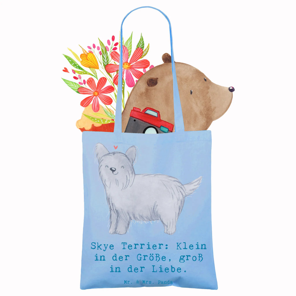 Tragetasche Skye Terrier Liebe Beuteltasche, Beutel, Einkaufstasche, Jutebeutel, Stoffbeutel, Tasche, Shopper, Umhängetasche, Strandtasche, Schultertasche, Stofftasche, Tragetasche, Badetasche, Jutetasche, Einkaufstüte, Laptoptasche, Hund, Hunderasse, Rassehund, Hundebesitzer, Geschenk, Tierfreund, Schenken, Welpe