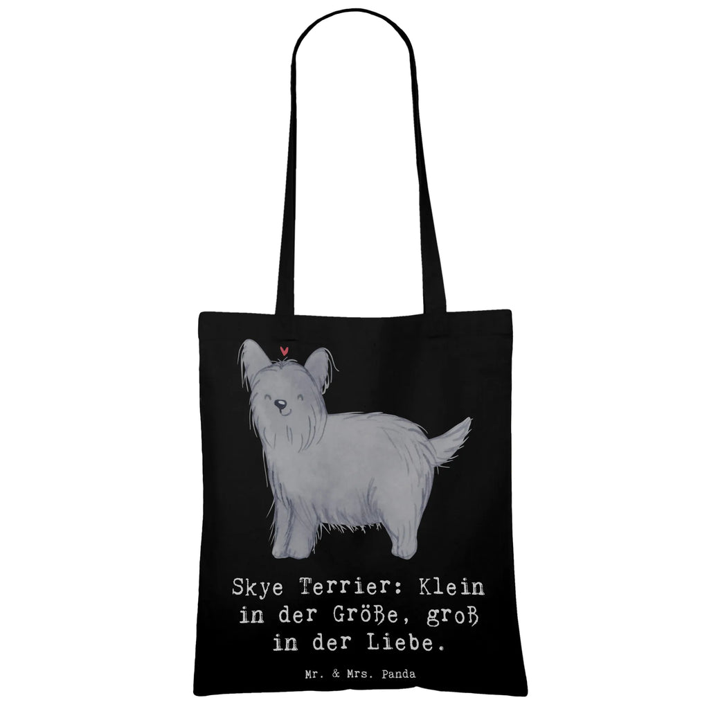 Tragetasche Skye Terrier Liebe Beuteltasche, Beutel, Einkaufstasche, Jutebeutel, Stoffbeutel, Tasche, Shopper, Umhängetasche, Strandtasche, Schultertasche, Stofftasche, Tragetasche, Badetasche, Jutetasche, Einkaufstüte, Laptoptasche, Hund, Hunderasse, Rassehund, Hundebesitzer, Geschenk, Tierfreund, Schenken, Welpe