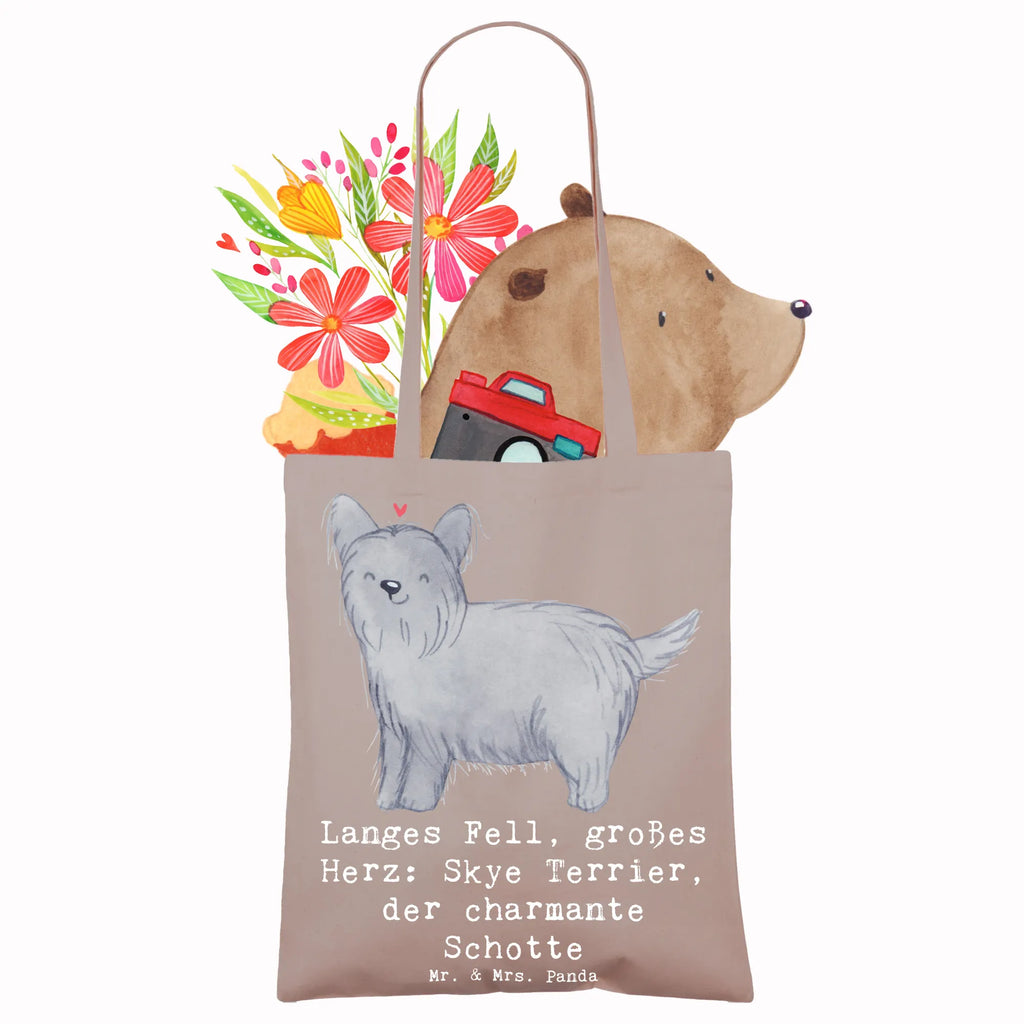 Tragetasche Skye Terrier Beuteltasche, Beutel, Einkaufstasche, Jutebeutel, Stoffbeutel, Tasche, Shopper, Umhängetasche, Strandtasche, Schultertasche, Stofftasche, Tragetasche, Badetasche, Jutetasche, Einkaufstüte, Laptoptasche, Hund, Hunderasse, Rassehund, Hundebesitzer, Geschenk, Tierfreund, Schenken, Welpe