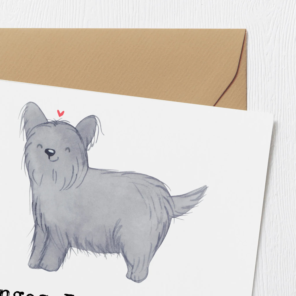 Deluxe Karte Skye Terrier Karte, Grußkarte, Klappkarte, Einladungskarte, Glückwunschkarte, Hochzeitskarte, Geburtstagskarte, Hochwertige Grußkarte, Hochwertige Klappkarte, Hund, Hunderasse, Rassehund, Hundebesitzer, Geschenk, Tierfreund, Schenken, Welpe