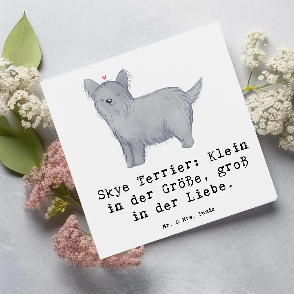 Deluxe Karte Skye Terrier Liebe Karte, Grußkarte, Klappkarte, Einladungskarte, Glückwunschkarte, Hochzeitskarte, Geburtstagskarte, Hochwertige Grußkarte, Hochwertige Klappkarte, Hund, Hunderasse, Rassehund, Hundebesitzer, Geschenk, Tierfreund, Schenken, Welpe