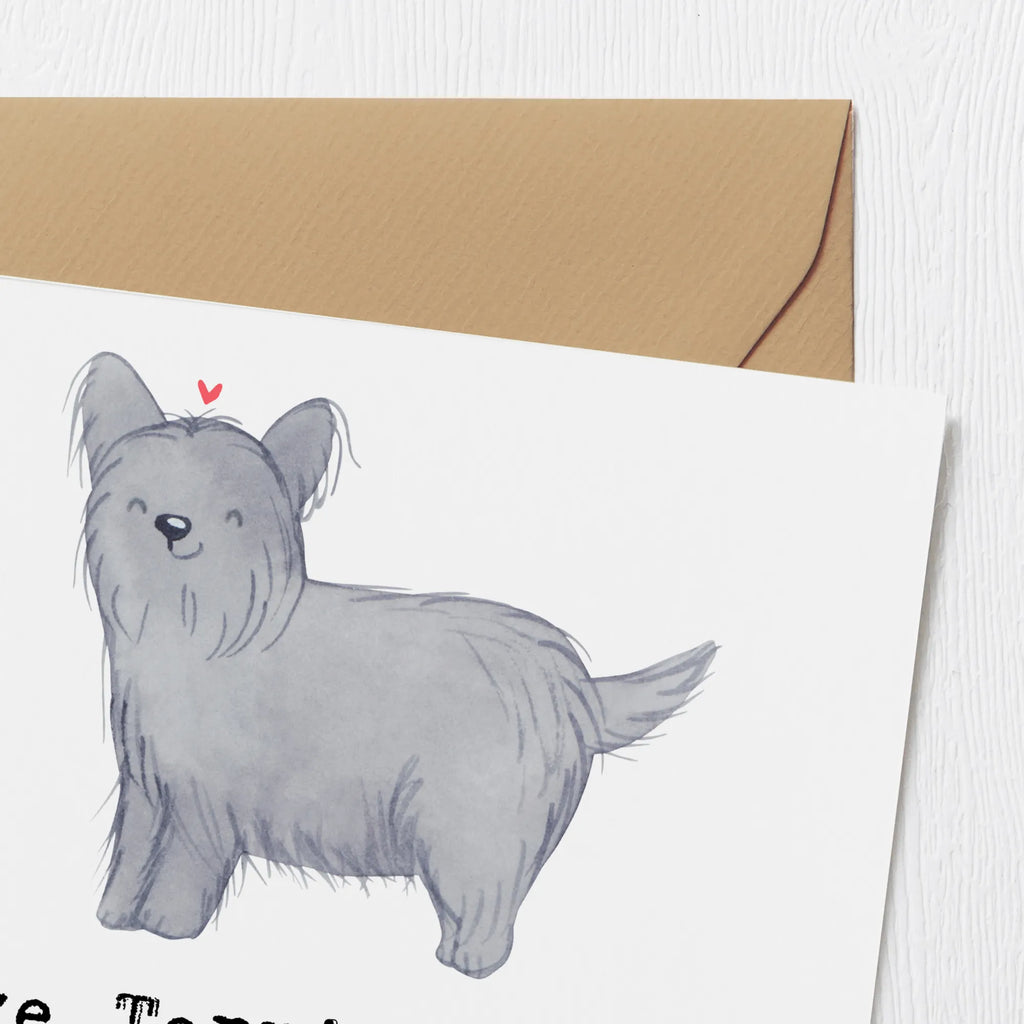 Deluxe Karte Skye Terrier Liebe Karte, Grußkarte, Klappkarte, Einladungskarte, Glückwunschkarte, Hochzeitskarte, Geburtstagskarte, Hochwertige Grußkarte, Hochwertige Klappkarte, Hund, Hunderasse, Rassehund, Hundebesitzer, Geschenk, Tierfreund, Schenken, Welpe