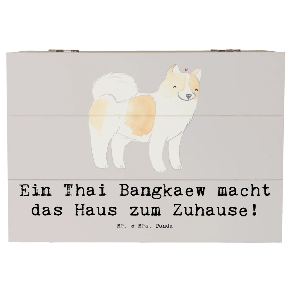 Holzkiste Thai Bangkaew Zuhause Holzkiste, Kiste, Schatzkiste, Truhe, Schatulle, XXL, Erinnerungsbox, Erinnerungskiste, Dekokiste, Aufbewahrungsbox, Geschenkbox, Geschenkdose, Hund, Hunderasse, Rassehund, Hundebesitzer, Geschenk, Tierfreund, Schenken, Welpe