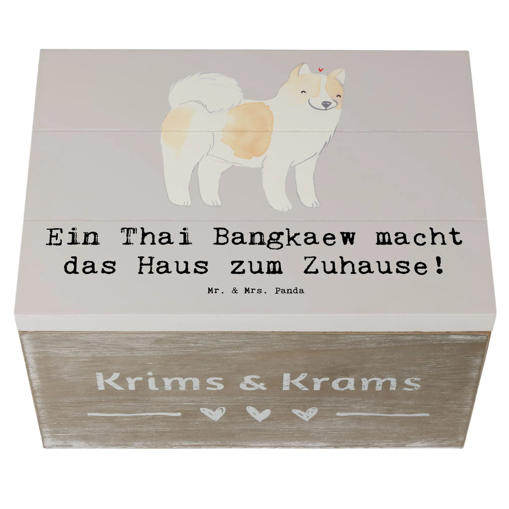 Holzkiste Thai Bangkaew Zuhause Holzkiste, Kiste, Schatzkiste, Truhe, Schatulle, XXL, Erinnerungsbox, Erinnerungskiste, Dekokiste, Aufbewahrungsbox, Geschenkbox, Geschenkdose, Hund, Hunderasse, Rassehund, Hundebesitzer, Geschenk, Tierfreund, Schenken, Welpe