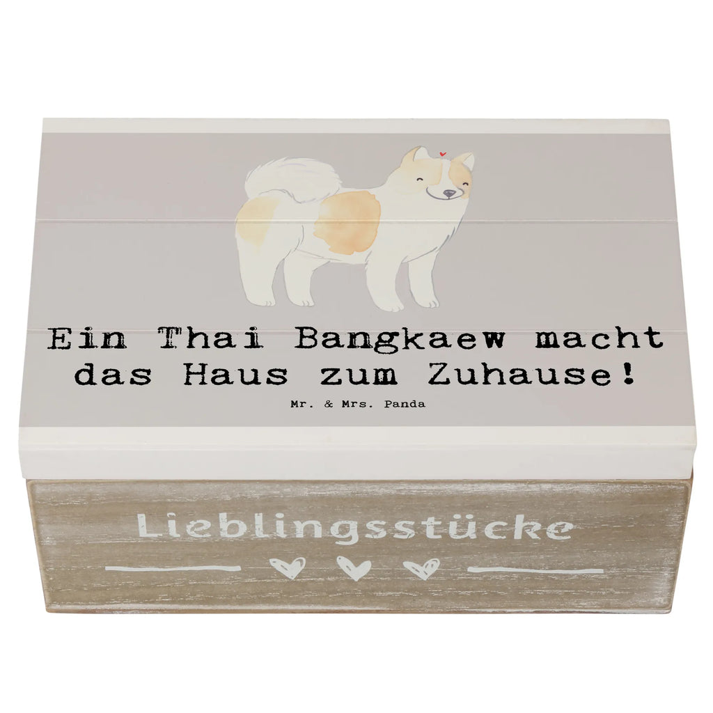 Holzkiste Thai Bangkaew Zuhause Holzkiste, Kiste, Schatzkiste, Truhe, Schatulle, XXL, Erinnerungsbox, Erinnerungskiste, Dekokiste, Aufbewahrungsbox, Geschenkbox, Geschenkdose, Hund, Hunderasse, Rassehund, Hundebesitzer, Geschenk, Tierfreund, Schenken, Welpe