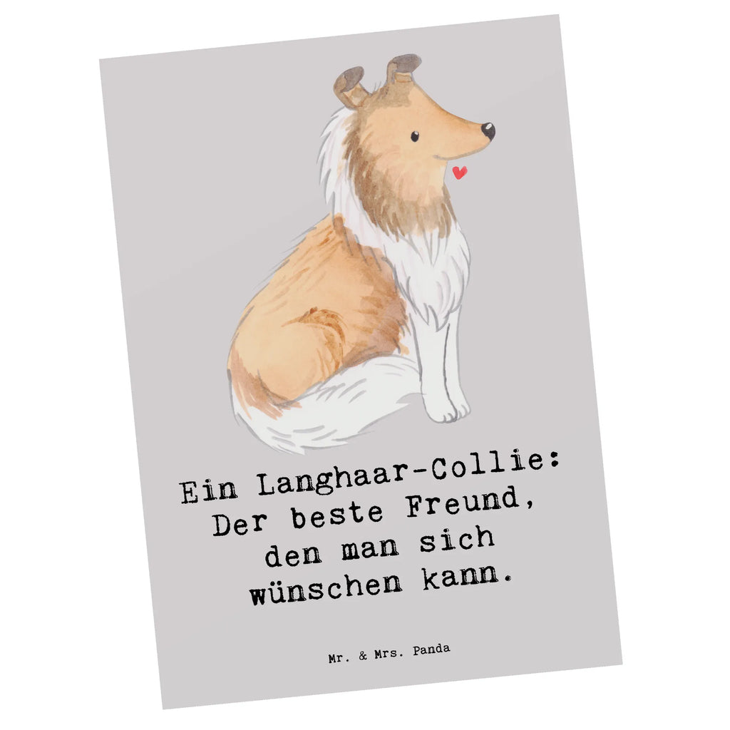 Postkarte Langhaar Collie Freund Postkarte, Karte, Geschenkkarte, Grußkarte, Einladung, Ansichtskarte, Geburtstagskarte, Einladungskarte, Dankeskarte, Ansichtskarten, Einladung Geburtstag, Einladungskarten Geburtstag, Hund, Hunderasse, Rassehund, Hundebesitzer, Geschenk, Tierfreund, Schenken, Welpe