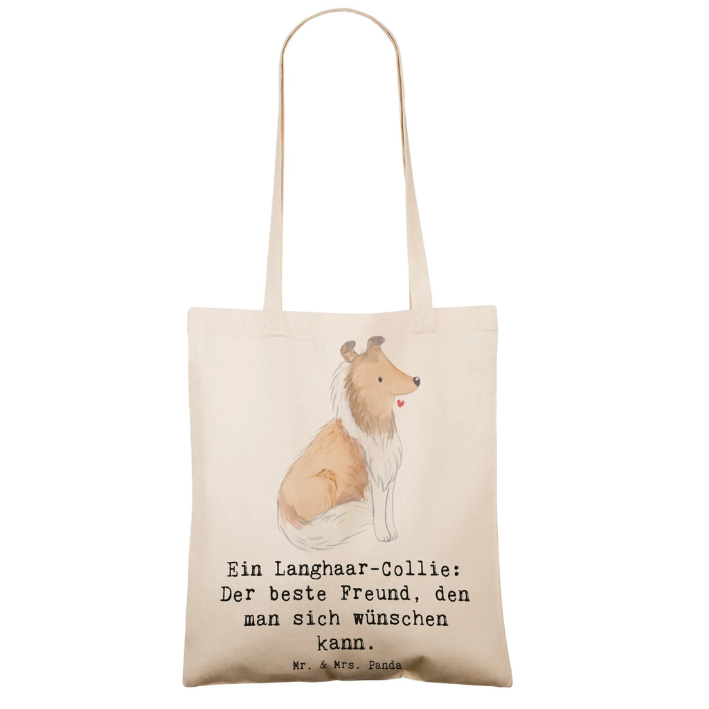 Tragetasche Langhaar Collie Freund Beuteltasche, Beutel, Einkaufstasche, Jutebeutel, Stoffbeutel, Tasche, Shopper, Umhängetasche, Strandtasche, Schultertasche, Stofftasche, Tragetasche, Badetasche, Jutetasche, Einkaufstüte, Laptoptasche, Hund, Hunderasse, Rassehund, Hundebesitzer, Geschenk, Tierfreund, Schenken, Welpe