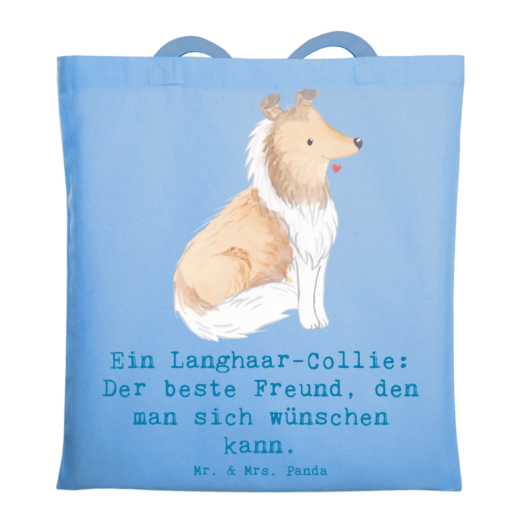 Tragetasche Langhaar Collie Freund Beuteltasche, Beutel, Einkaufstasche, Jutebeutel, Stoffbeutel, Tasche, Shopper, Umhängetasche, Strandtasche, Schultertasche, Stofftasche, Tragetasche, Badetasche, Jutetasche, Einkaufstüte, Laptoptasche, Hund, Hunderasse, Rassehund, Hundebesitzer, Geschenk, Tierfreund, Schenken, Welpe