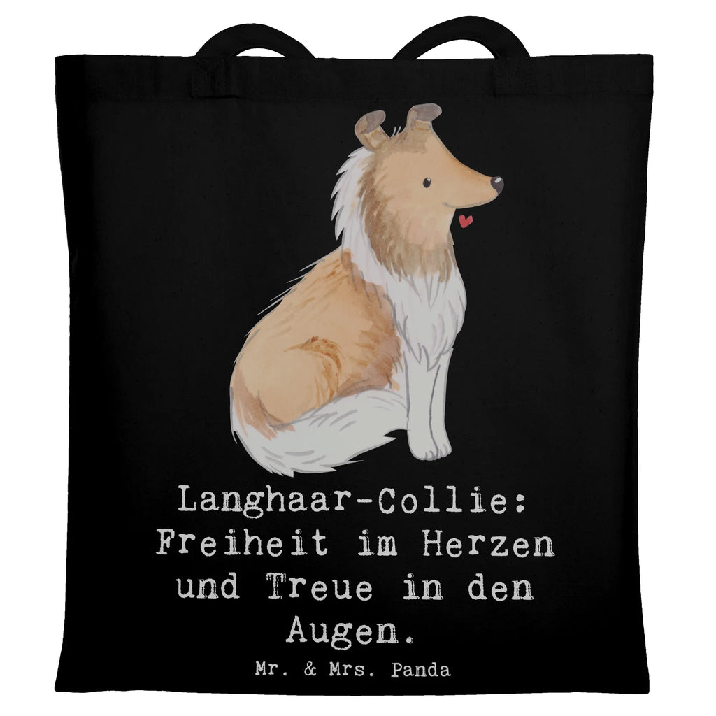 Tragetasche Langhaar Collie Treue Beuteltasche, Beutel, Einkaufstasche, Jutebeutel, Stoffbeutel, Tasche, Shopper, Umhängetasche, Strandtasche, Schultertasche, Stofftasche, Tragetasche, Badetasche, Jutetasche, Einkaufstüte, Laptoptasche, Hund, Hunderasse, Rassehund, Hundebesitzer, Geschenk, Tierfreund, Schenken, Welpe