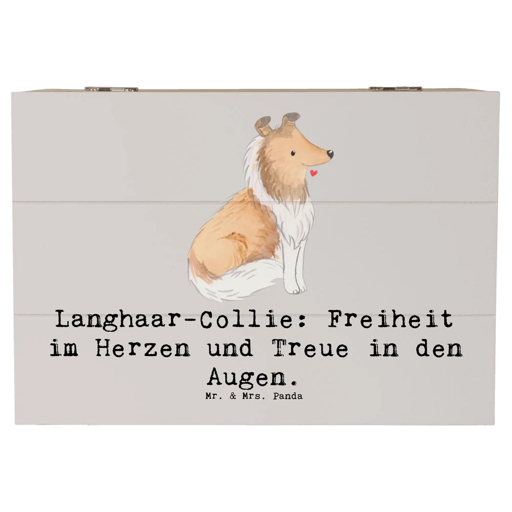 Holzkiste Langhaar Collie Treue Holzkiste, Kiste, Schatzkiste, Truhe, Schatulle, XXL, Erinnerungsbox, Erinnerungskiste, Dekokiste, Aufbewahrungsbox, Geschenkbox, Geschenkdose, Hund, Hunderasse, Rassehund, Hundebesitzer, Geschenk, Tierfreund, Schenken, Welpe