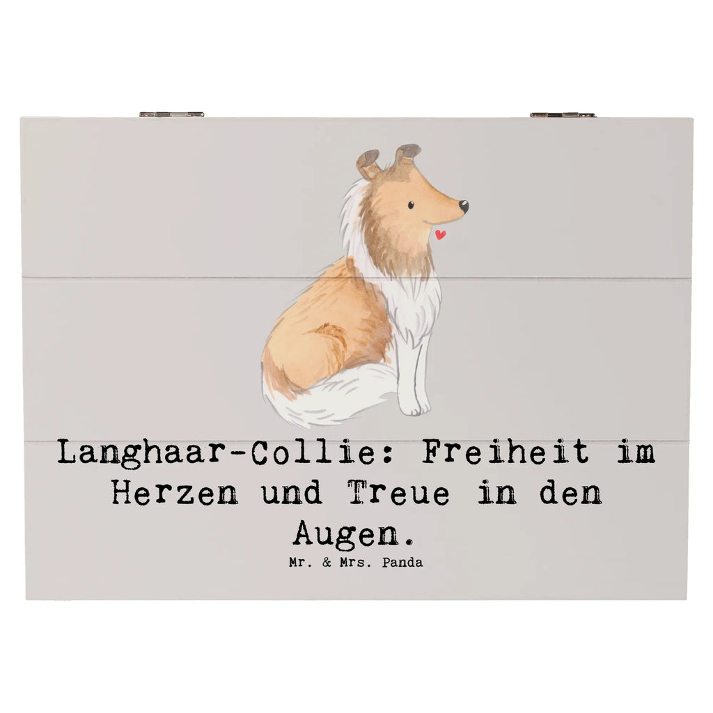 Holzkiste Langhaar Collie Treue Holzkiste, Kiste, Schatzkiste, Truhe, Schatulle, XXL, Erinnerungsbox, Erinnerungskiste, Dekokiste, Aufbewahrungsbox, Geschenkbox, Geschenkdose, Hund, Hunderasse, Rassehund, Hundebesitzer, Geschenk, Tierfreund, Schenken, Welpe