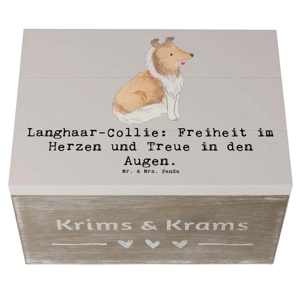 Holzkiste Langhaar Collie Treue Holzkiste, Kiste, Schatzkiste, Truhe, Schatulle, XXL, Erinnerungsbox, Erinnerungskiste, Dekokiste, Aufbewahrungsbox, Geschenkbox, Geschenkdose, Hund, Hunderasse, Rassehund, Hundebesitzer, Geschenk, Tierfreund, Schenken, Welpe