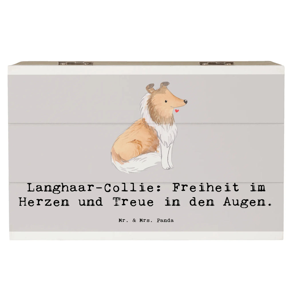 Holzkiste Langhaar Collie Treue Holzkiste, Kiste, Schatzkiste, Truhe, Schatulle, XXL, Erinnerungsbox, Erinnerungskiste, Dekokiste, Aufbewahrungsbox, Geschenkbox, Geschenkdose, Hund, Hunderasse, Rassehund, Hundebesitzer, Geschenk, Tierfreund, Schenken, Welpe