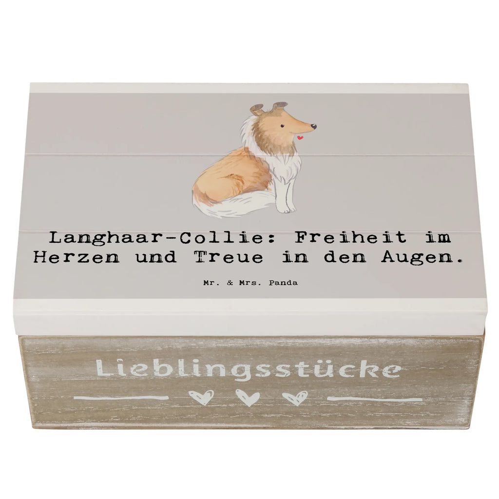 Holzkiste Langhaar Collie Treue Holzkiste, Kiste, Schatzkiste, Truhe, Schatulle, XXL, Erinnerungsbox, Erinnerungskiste, Dekokiste, Aufbewahrungsbox, Geschenkbox, Geschenkdose, Hund, Hunderasse, Rassehund, Hundebesitzer, Geschenk, Tierfreund, Schenken, Welpe