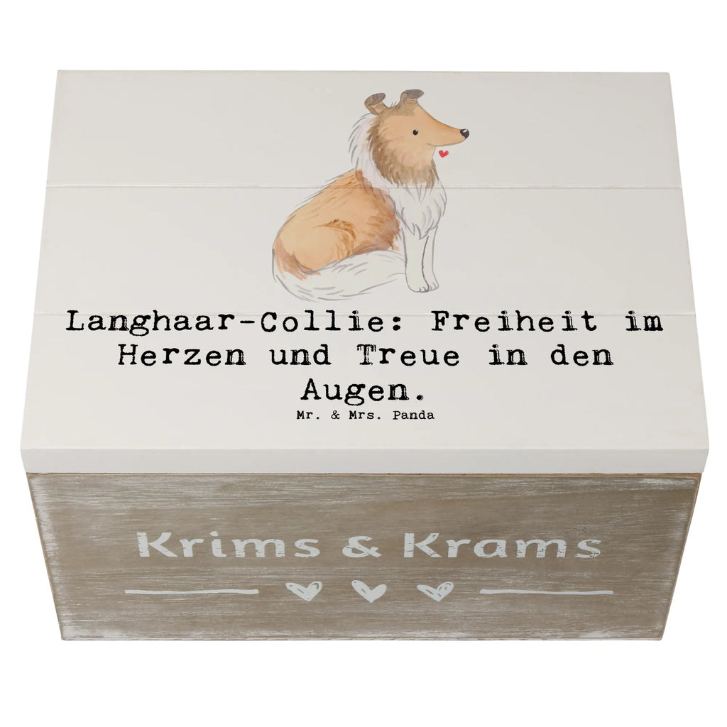 Holzkiste Langhaar Collie Treue Holzkiste, Kiste, Schatzkiste, Truhe, Schatulle, XXL, Erinnerungsbox, Erinnerungskiste, Dekokiste, Aufbewahrungsbox, Geschenkbox, Geschenkdose, Hund, Hunderasse, Rassehund, Hundebesitzer, Geschenk, Tierfreund, Schenken, Welpe