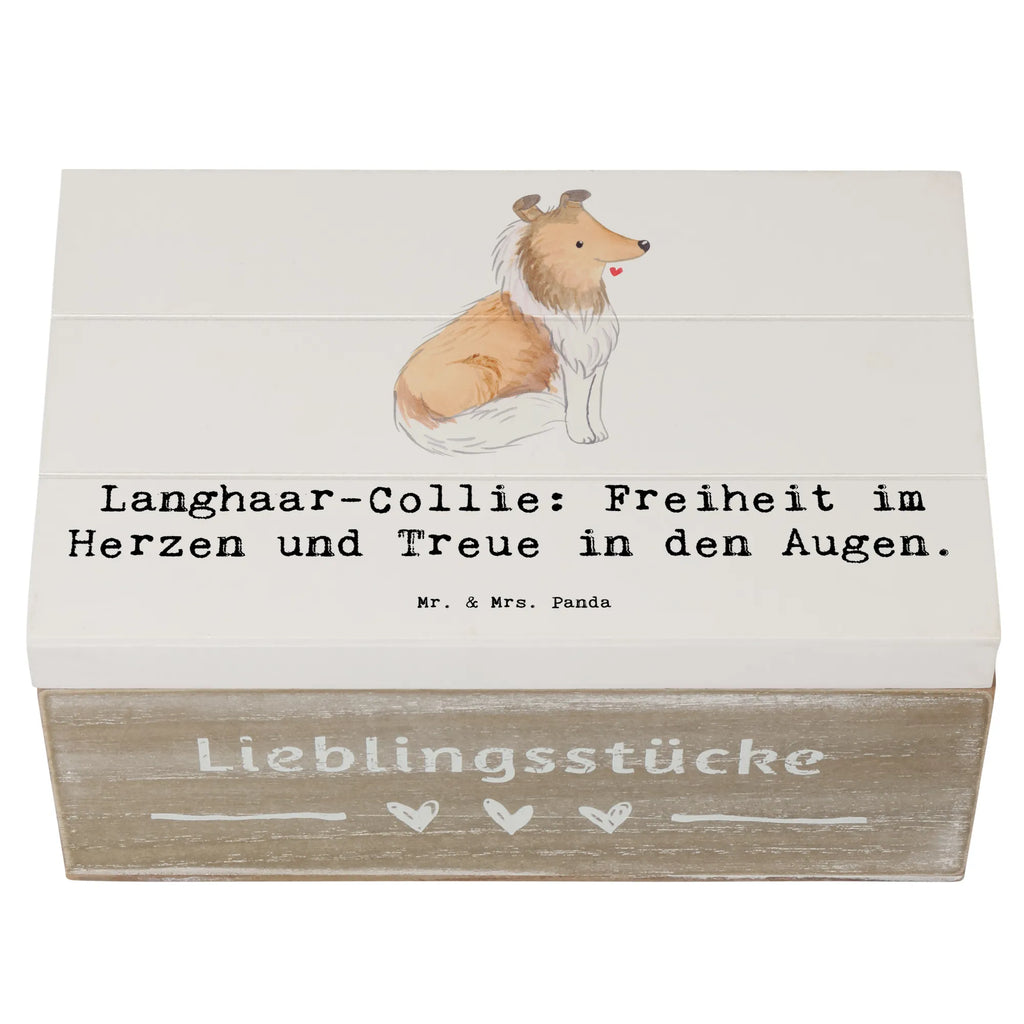 Holzkiste Langhaar Collie Treue Holzkiste, Kiste, Schatzkiste, Truhe, Schatulle, XXL, Erinnerungsbox, Erinnerungskiste, Dekokiste, Aufbewahrungsbox, Geschenkbox, Geschenkdose, Hund, Hunderasse, Rassehund, Hundebesitzer, Geschenk, Tierfreund, Schenken, Welpe