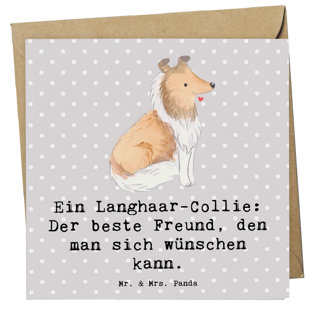 Deluxe Karte Langhaar Collie Freund Karte, Grußkarte, Klappkarte, Einladungskarte, Glückwunschkarte, Hochzeitskarte, Geburtstagskarte, Hochwertige Grußkarte, Hochwertige Klappkarte, Hund, Hunderasse, Rassehund, Hundebesitzer, Geschenk, Tierfreund, Schenken, Welpe