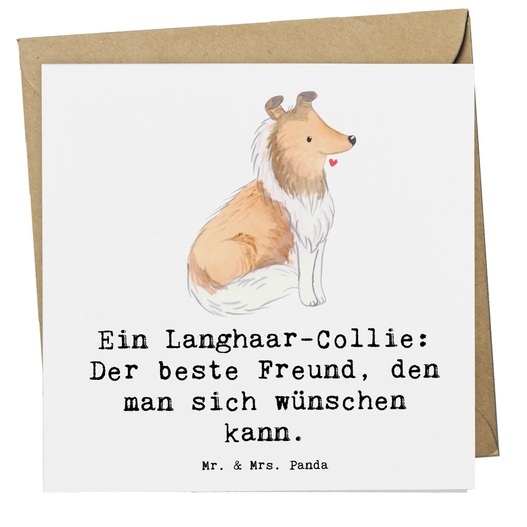 Deluxe Karte Langhaar Collie Freund Karte, Grußkarte, Klappkarte, Einladungskarte, Glückwunschkarte, Hochzeitskarte, Geburtstagskarte, Hochwertige Grußkarte, Hochwertige Klappkarte, Hund, Hunderasse, Rassehund, Hundebesitzer, Geschenk, Tierfreund, Schenken, Welpe