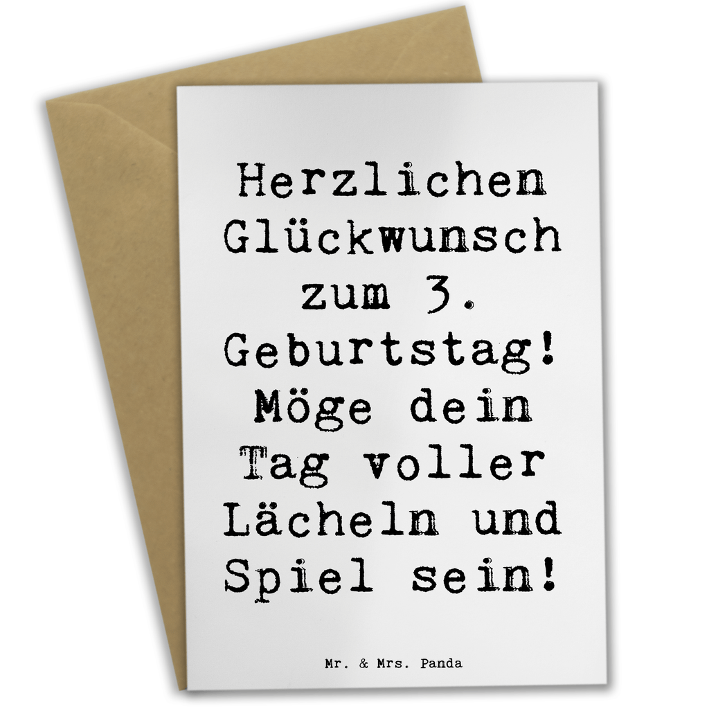 Grußkarte Spruch 3. Geburtstag Lächeln und Spiel Grußkarte, Klappkarte, Einladungskarte, Glückwunschkarte, Hochzeitskarte, Geburtstagskarte, Karte, Ansichtskarten, Geburtstag, Geburtstagsgeschenk, Geschenk