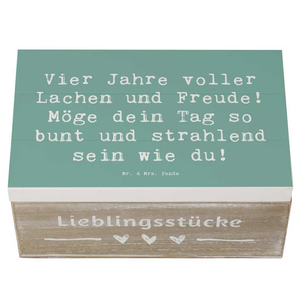 Holzkiste Spruch 4. Geburtstag Freude Holzkiste, Kiste, Schatzkiste, Truhe, Schatulle, XXL, Erinnerungsbox, Erinnerungskiste, Dekokiste, Aufbewahrungsbox, Geschenkbox, Geschenkdose, Geburtstag, Geburtstagsgeschenk, Geschenk