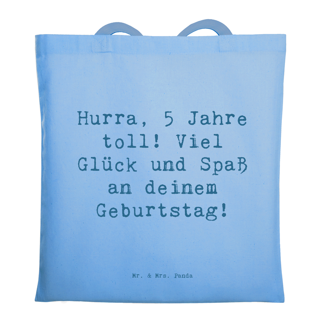 Tragetasche Spruch 5. Geburtstag Jubel Beuteltasche, Beutel, Einkaufstasche, Jutebeutel, Stoffbeutel, Tasche, Shopper, Umhängetasche, Strandtasche, Schultertasche, Stofftasche, Tragetasche, Badetasche, Jutetasche, Einkaufstüte, Laptoptasche, Geburtstag, Geburtstagsgeschenk, Geschenk