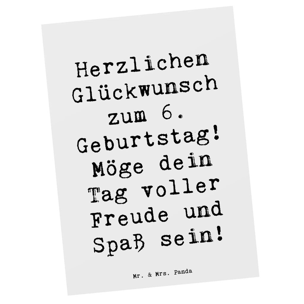 Postkarte Spruch 6. Geburtstag Freude Postkarte, Karte, Geschenkkarte, Grußkarte, Einladung, Ansichtskarte, Geburtstagskarte, Einladungskarte, Dankeskarte, Ansichtskarten, Einladung Geburtstag, Einladungskarten Geburtstag, Geburtstag, Geburtstagsgeschenk, Geschenk